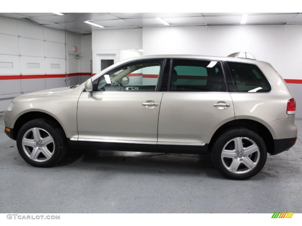 2004 Touareg V8 - Wheat Beige Metallic / Pure Beige photo #8