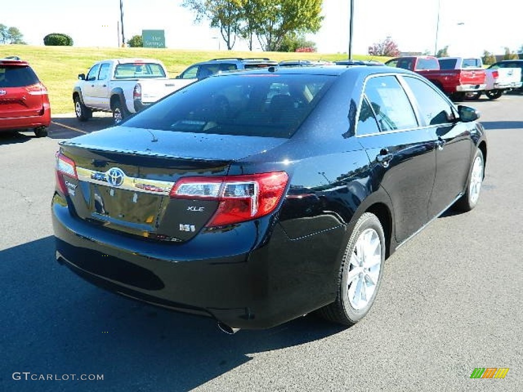 2012 Camry Hybrid XLE - Attitude Black Metallic / Ivory photo #3