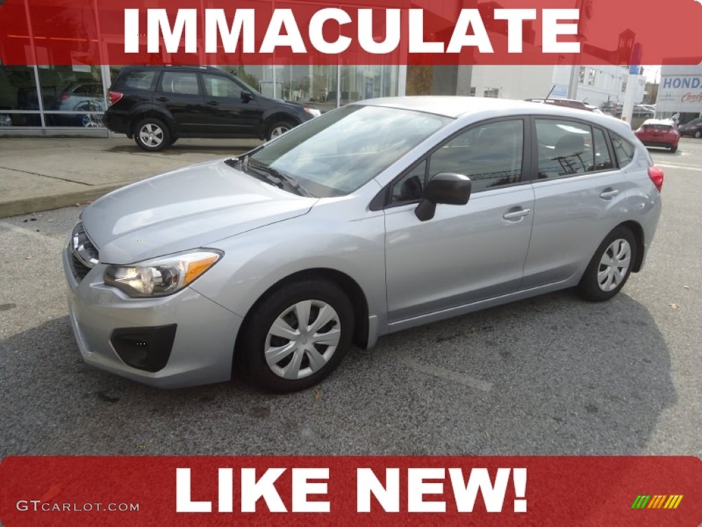 2012 Impreza 2.0i 5 Door - Ice Silver Metallic / Black photo #1