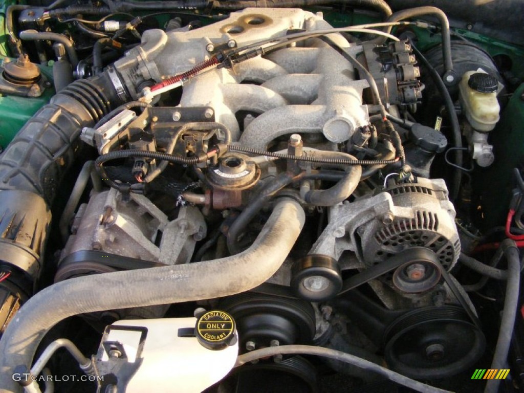 2000 Ford Mustang V6 Coupe 3.8 Liter OHV 12-Valve V6 Engine Photo #73485917