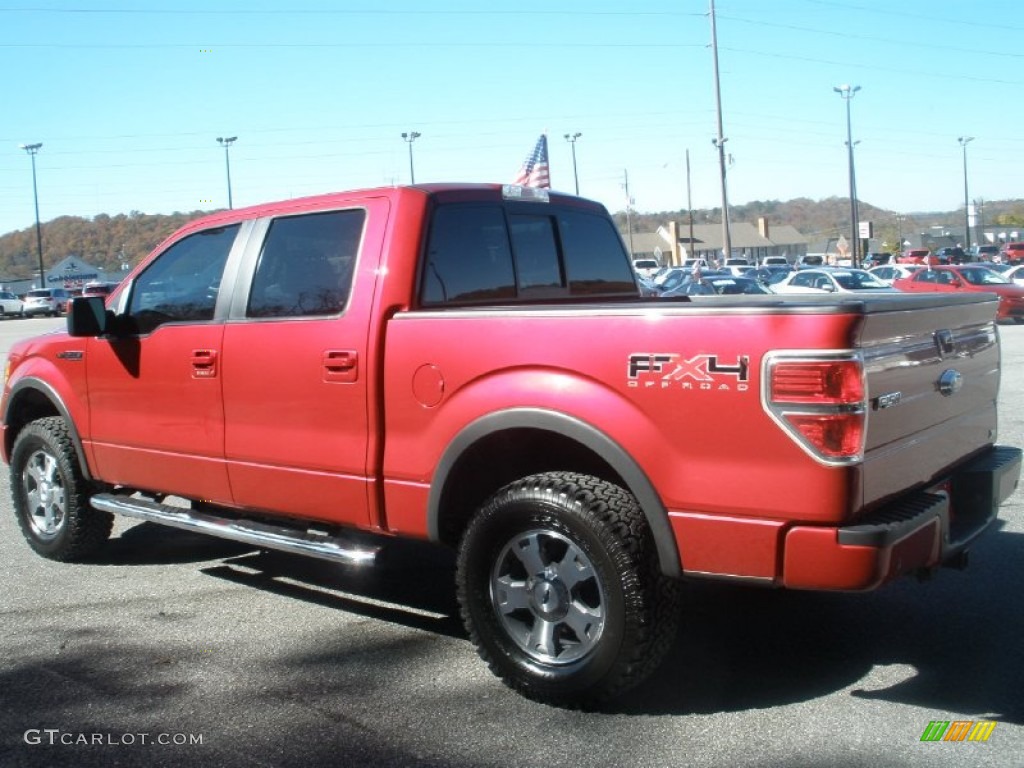 2010 F150 FX4 SuperCrew 4x4 - Red Candy Metallic / Black photo #11