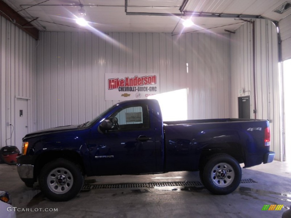 2013 Sierra 1500 Regular Cab 4x4 - Heritage Blue Metallic / Dark Titanium photo #1