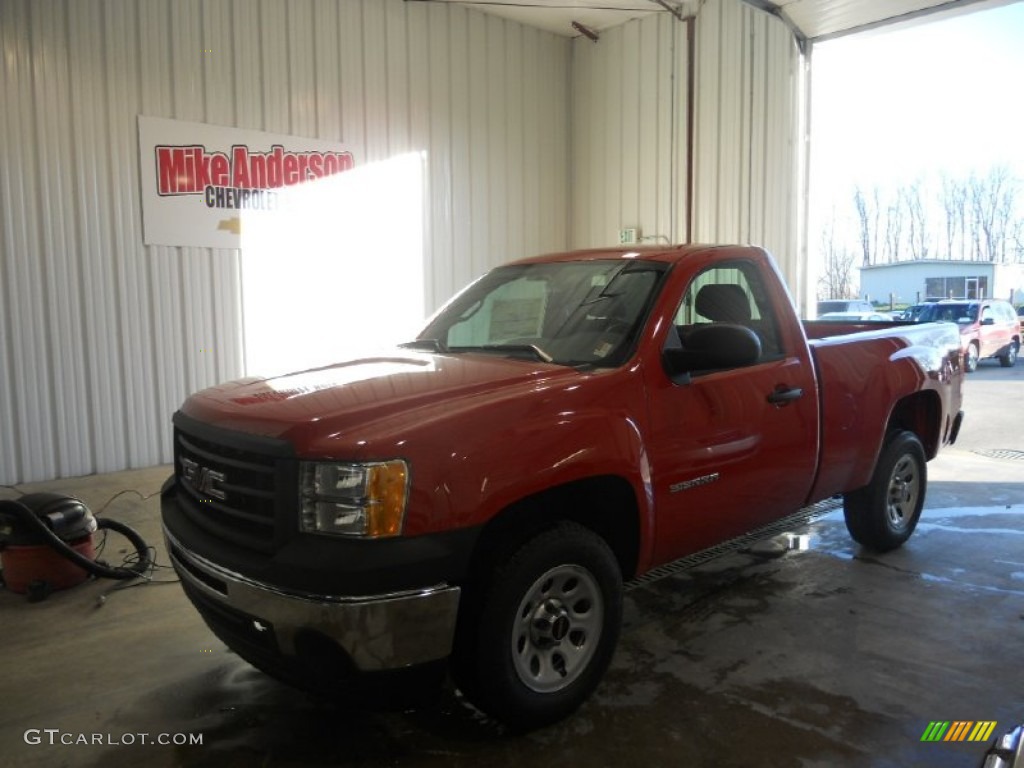 2013 Sierra 1500 Regular Cab - Fire Red / Dark Titanium photo #2
