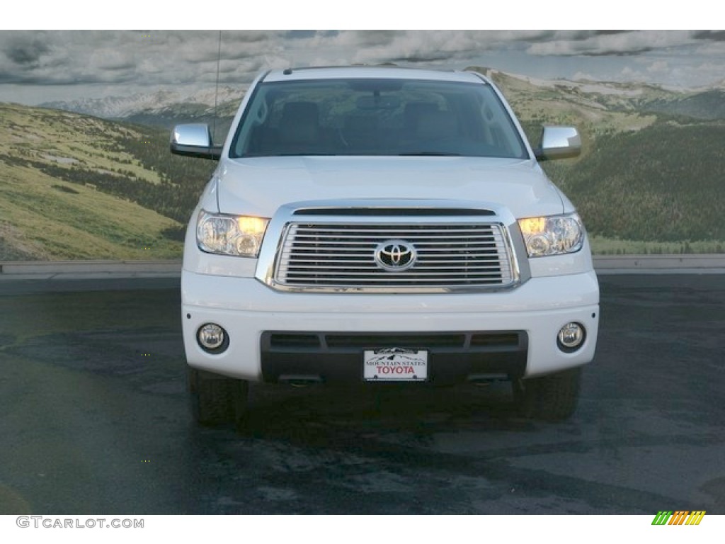 2013 Tundra Limited CrewMax 4x4 - Super White / Graphite photo #3