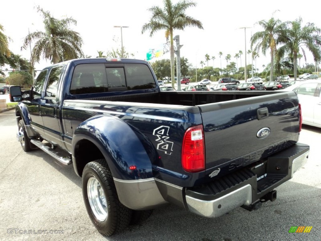 2011 F450 Super Duty Lariat Crew Cab 4x4 Dually - Dark Blue Pearl / Black Two Tone photo #9