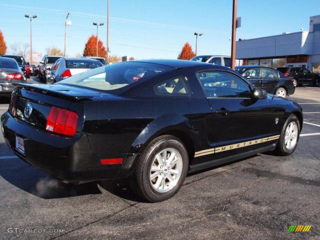 2009 Mustang V6 Coupe - Black / Medium Parchment photo #3