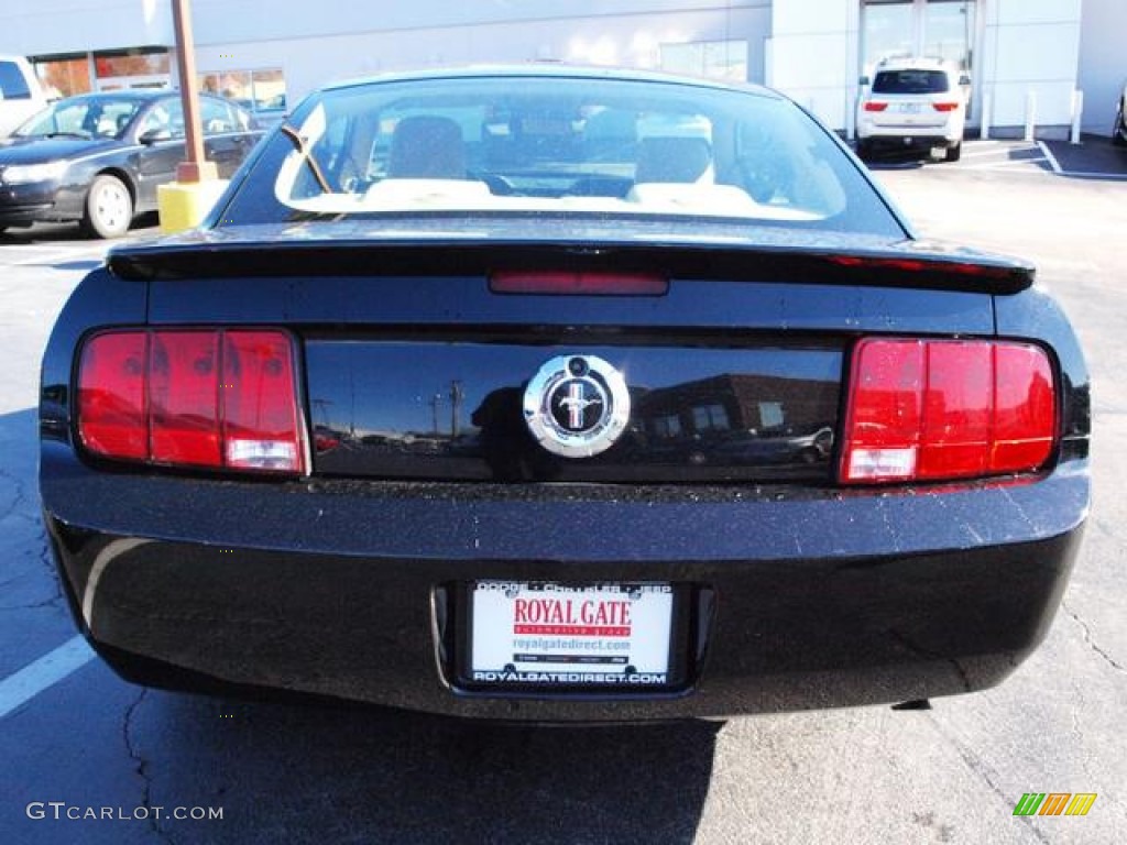 2009 Mustang V6 Coupe - Black / Medium Parchment photo #6