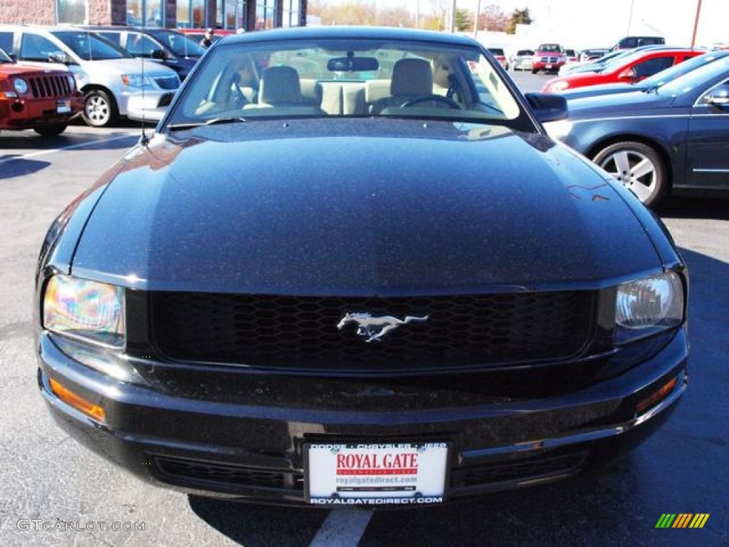 2009 Mustang V6 Coupe - Black / Medium Parchment photo #8