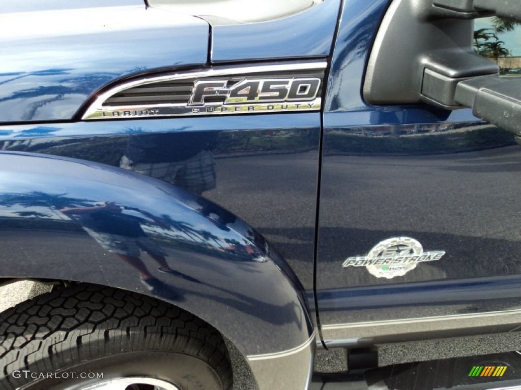 2011 F450 Super Duty Lariat Crew Cab 4x4 Dually - Dark Blue Pearl / Black Two Tone photo #31