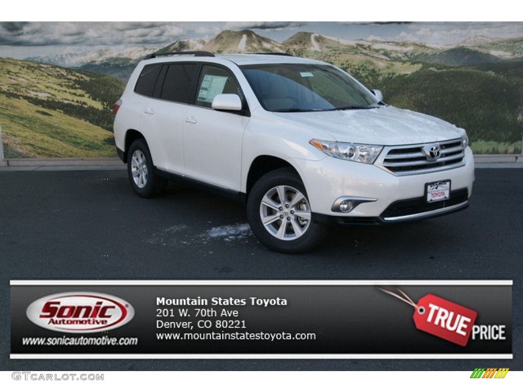 2013 Highlander V6 4WD - Blizzard White Pearl / Sand Beige photo #1