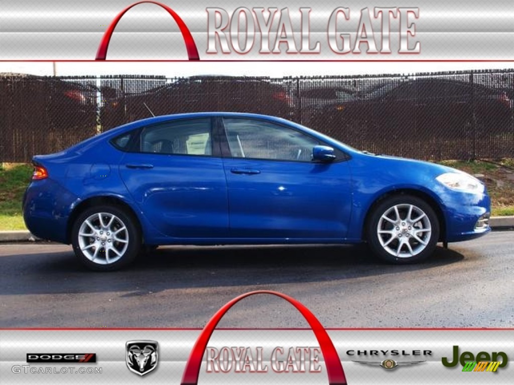 2013 Dart SXT - Blue Streak Pearl Coat / Black/Light Diesel Gray photo #1