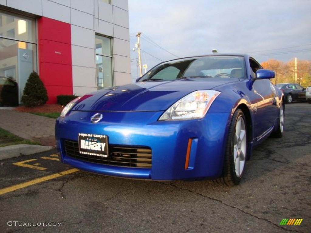 2003 350Z Touring Coupe - Daytona Blue / Charcoal photo #1