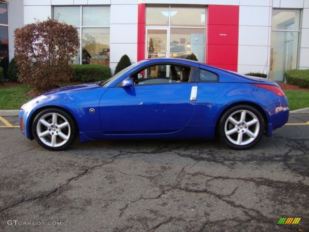 2003 350Z Touring Coupe - Daytona Blue / Charcoal photo #2
