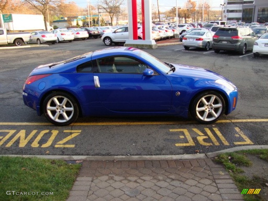 2003 350Z Touring Coupe - Daytona Blue / Charcoal photo #4