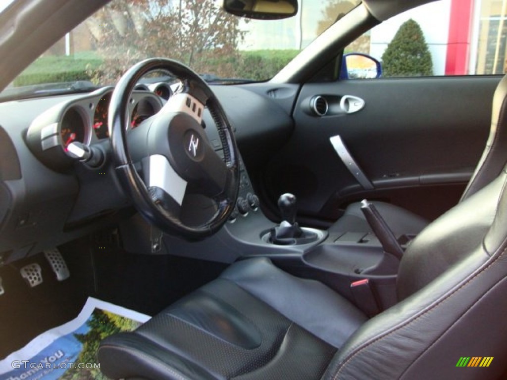 2003 350Z Touring Coupe - Daytona Blue / Charcoal photo #7