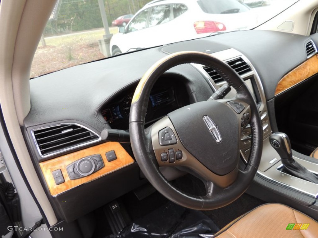 2011 Lincoln MKX FWD Canyon/Charcoal Black Steering Wheel Photo #73495394