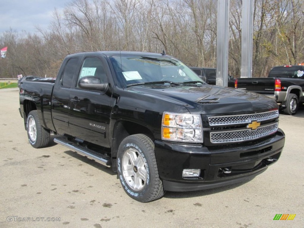 2013 Silverado 1500 LT Extended Cab 4x4 - Black / Ebony photo #10