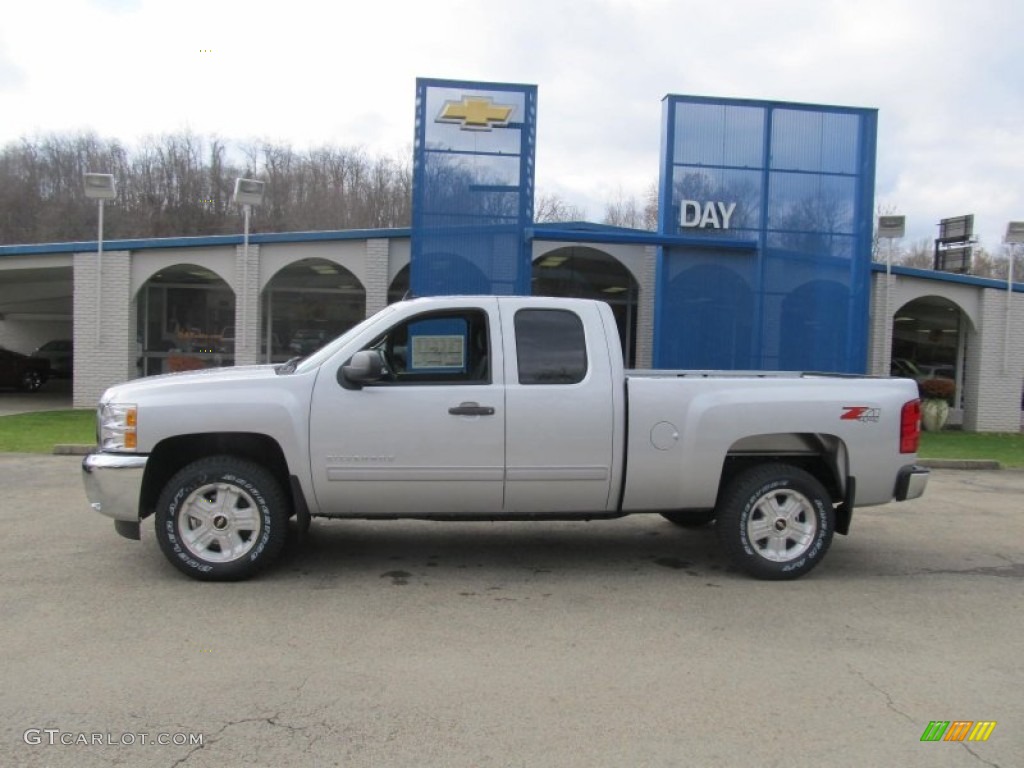 2013 Silverado 1500 LT Extended Cab 4x4 - Silver Ice Metallic / Ebony photo #2