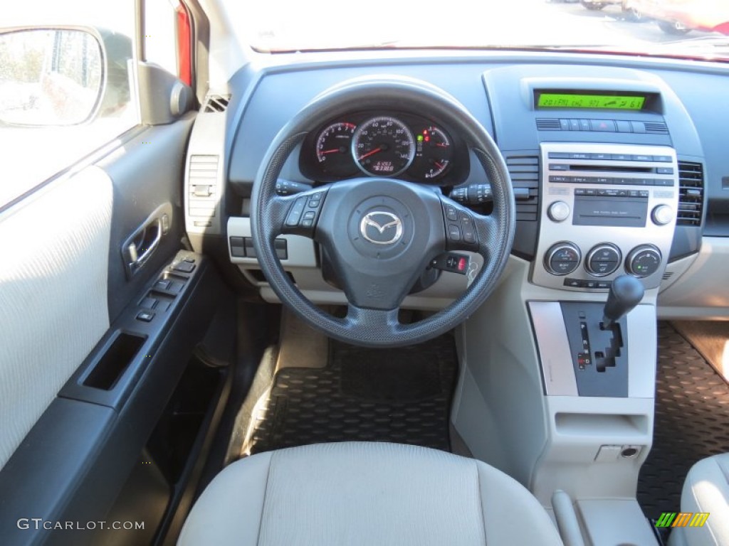 2008 Mazda MAZDA5 Sport Sand Dashboard Photo #73497346