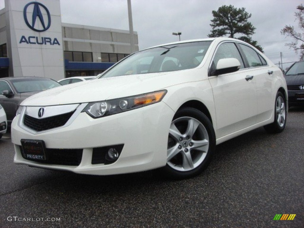 2010 TSX Sedan - Premium White Pearl / Parchment photo #1