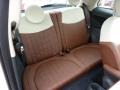 2012 Fiat 500 Pelle Marrone/Avorio (Brown/Ivory) Interior Rear Seat Photo