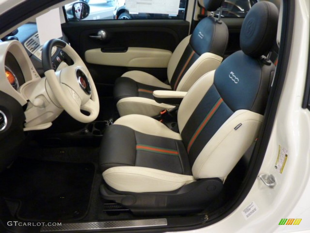 2012 Fiat 500 c cabrio Gucci Front Seat Photo #73500806