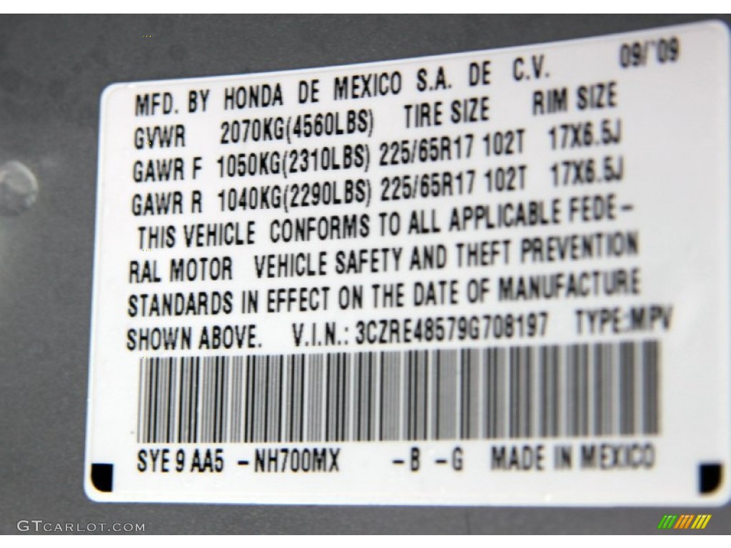2009 CR-V EX 4WD - Alabaster Silver Metallic / Gray photo #27