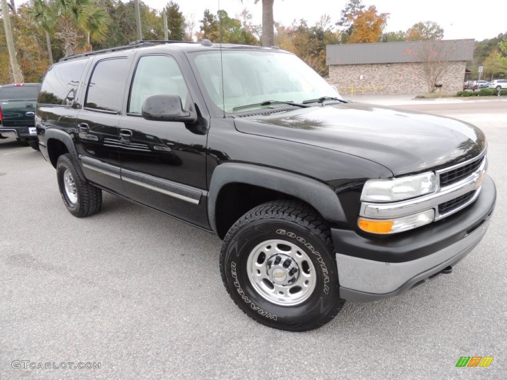 2004 Suburban K2500 LT 4x4 - Black / Tan/Neutral photo #1