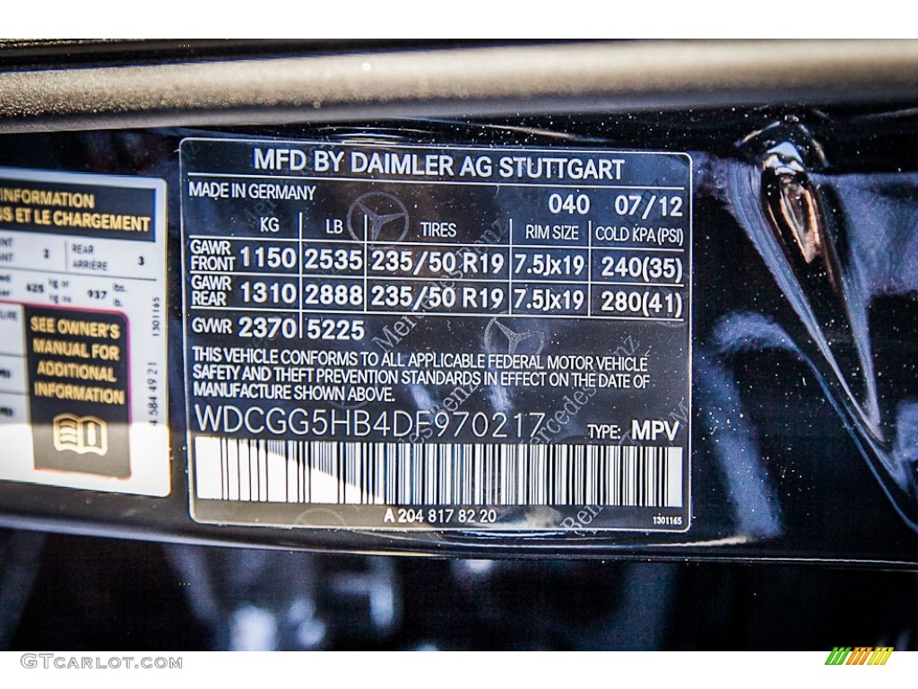 040 2013 Mercedes-Benz GLK 350 Parts