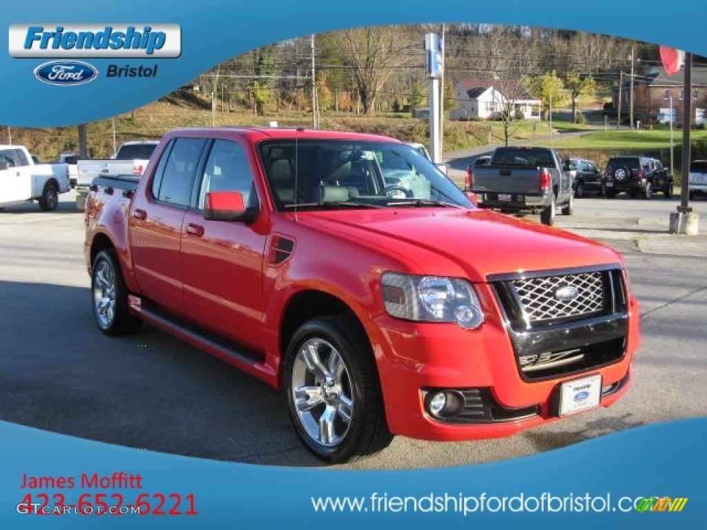 2009 Explorer Sport Trac Adrenaline V8 AWD - Colorado Red / Charcoal Black photo #4