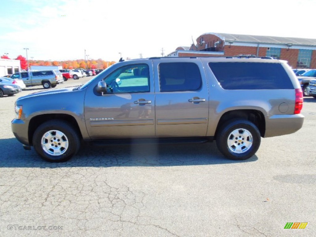 2012 Suburban LT 4x4 - Mocha Steel Metallic / Ebony photo #3