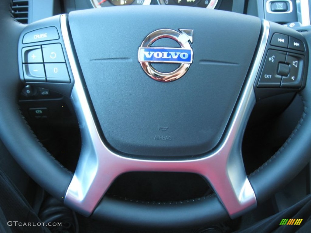2013 Volvo XC60 3.2 AWD Anthracite Black Steering Wheel Photo #73512516