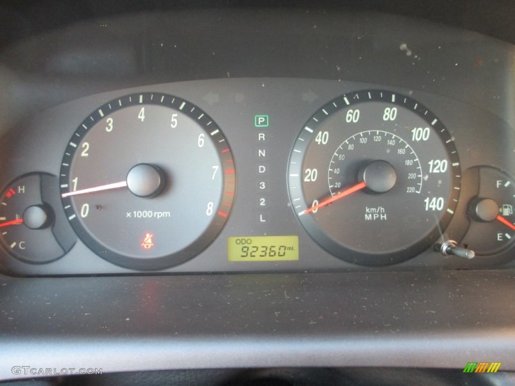 2006 Elantra GLS Sedan - Ebony Black / Gray photo #14