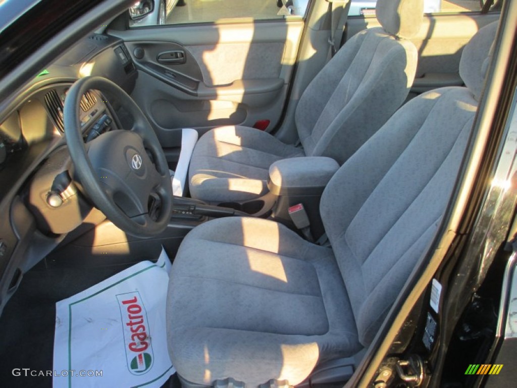 2006 Elantra GLS Sedan - Ebony Black / Gray photo #25