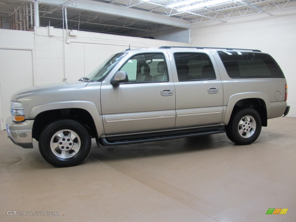 2003 Suburban 1500 LT 4x4 - Light Pewter Metallic / Tan/Neutral photo #5