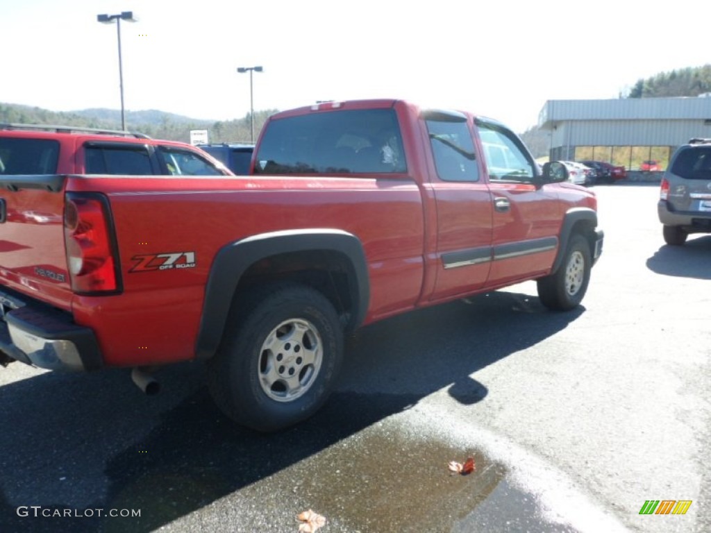 2004 Silverado 1500 Z71 Extended Cab 4x4 - Victory Red / Tan photo #6