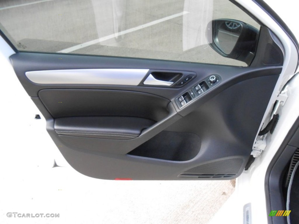 2012 Volkswagen Golf R 4 Door 4Motion R Titan Black Leather Door Panel Photo #73519509