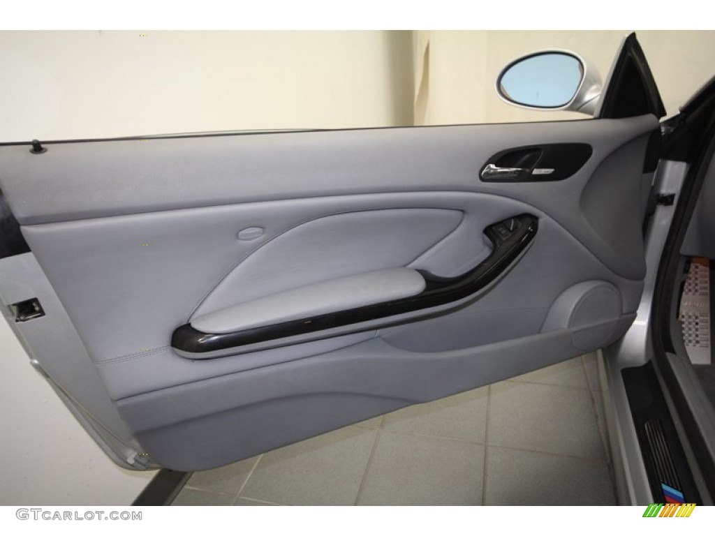 2001 BMW M3 Coupe Grey Door Panel Photo #73521204