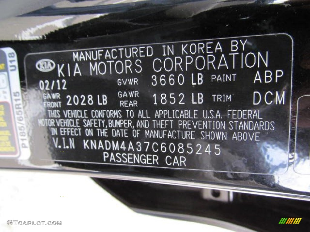 2012 Rio Color Code ABP for Midnight Black Photo #73523986