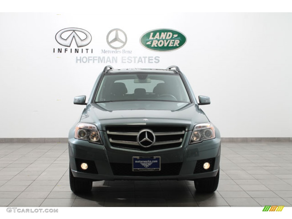 2012 GLK 350 4Matic - Sapphire Grey Metallic / Black photo #3