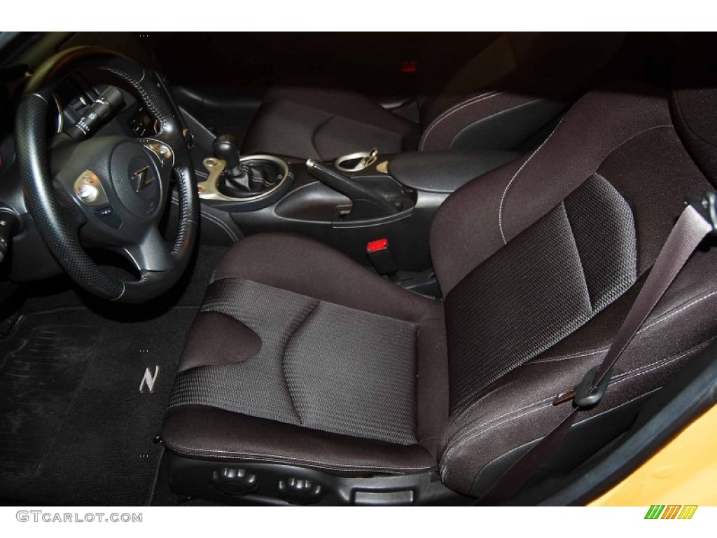 Black Cloth Interior 2009 Nissan 370Z Sport Coupe Photo #73524840