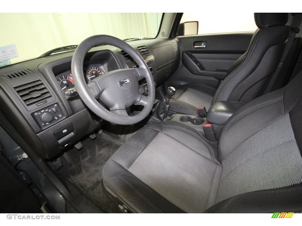 Ebony Black Interior 2008 Hummer H3 Standard H3 Model Photo #73527840