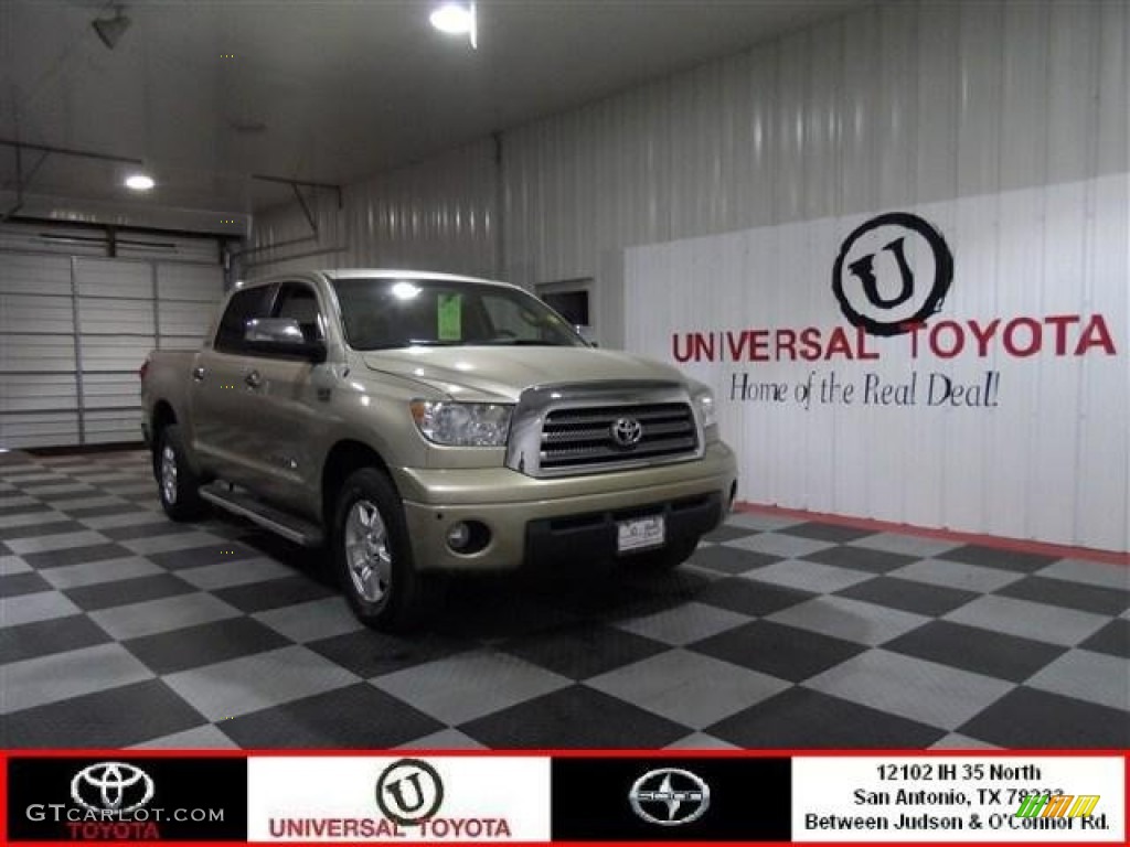 2008 Tundra Limited CrewMax 4x4 - Desert Sand Mica / Beige photo #1