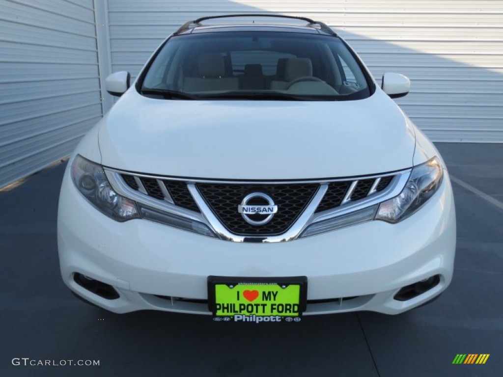 2011 Murano SV - Glacier White Pearl / Beige photo #7