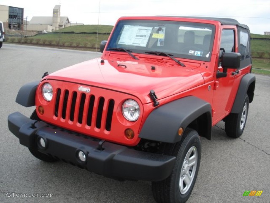 Rock Lobster Red 2013 Jeep Wrangler Sport 4x4 Exterior Photo #73530099
