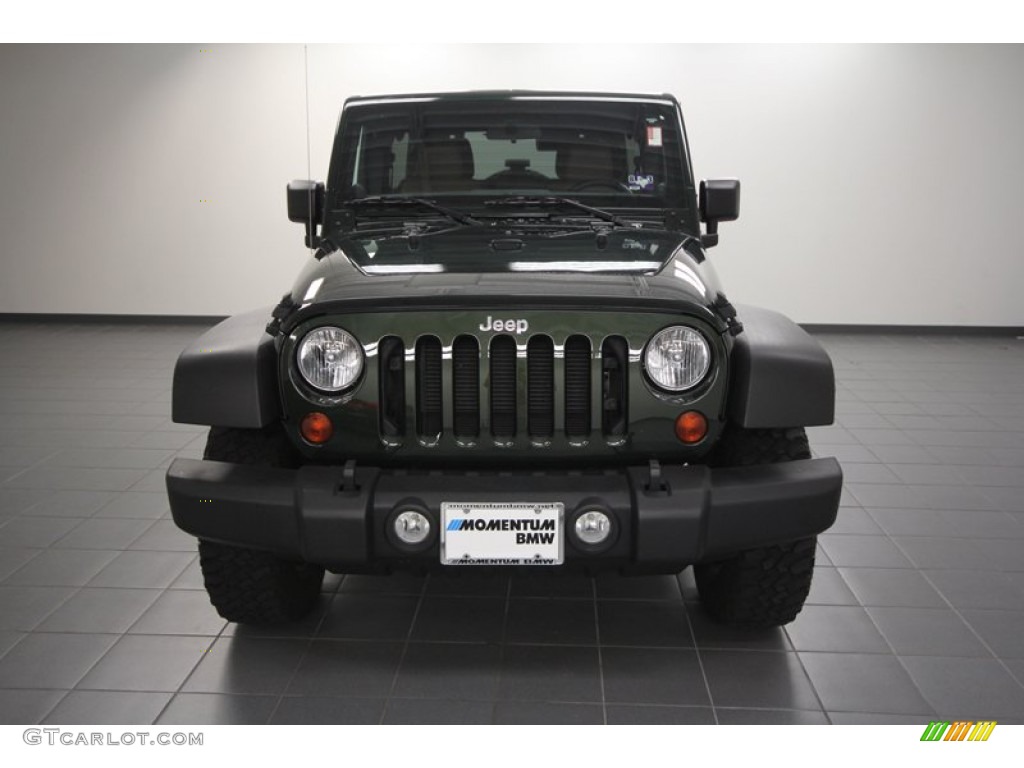 2012 Wrangler Unlimited Rubicon 4x4 - Natural Green Pearl / Black photo #6