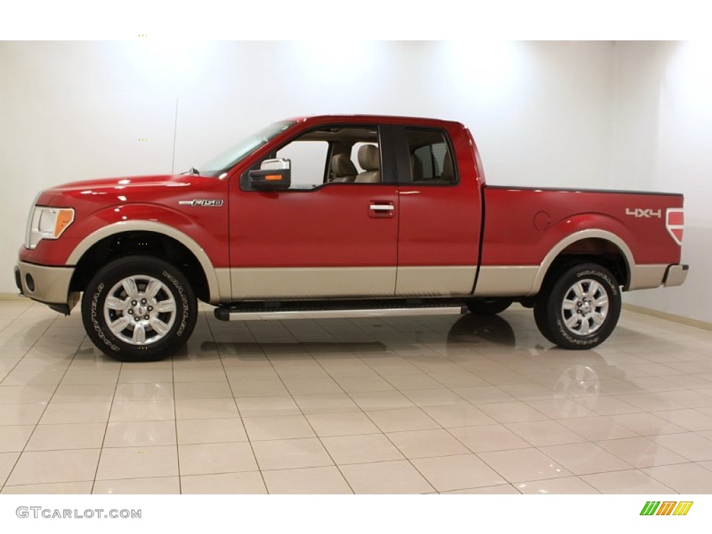 Red Candy Metallic 2010 Ford F150 Lariat SuperCab 4x4 Exterior Photo #73532559