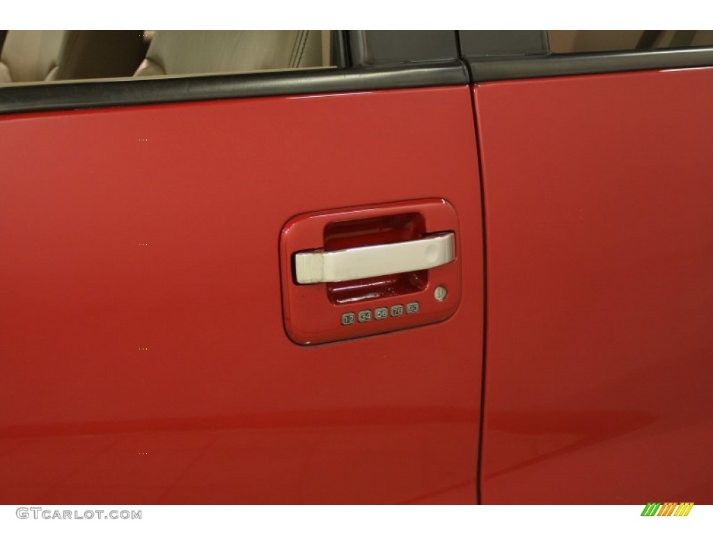 2010 F150 Lariat SuperCab 4x4 - Red Candy Metallic / Tan photo #5