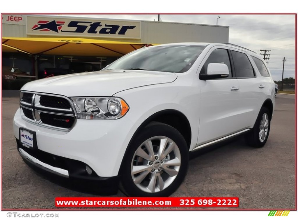 2013 Durango Crew - Bright White / Dark Graystone/Medium Graystone photo #1