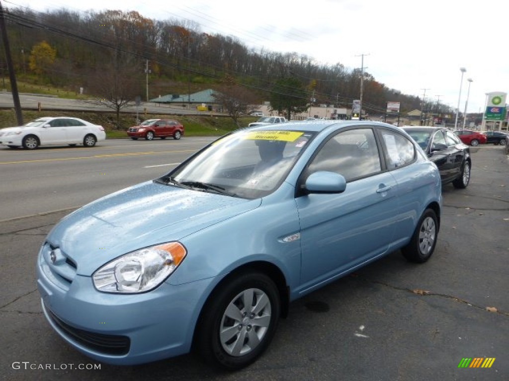 Ice Blue Hyundai Accent